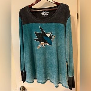 Sharks Long Sleeve T, Touch by Alyssa Milano, 4X